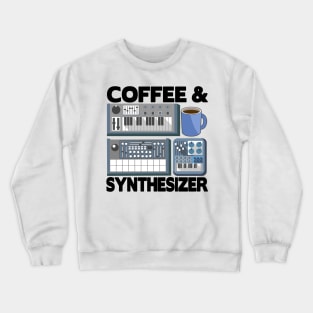 Analog Modular Synthesizer and Coffee Synth Vintage Retro Crewneck Sweatshirt